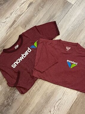 Utah Snowbird Ski Resort Women’s graphic T-shirts bundle of 2- ringer & crewneck